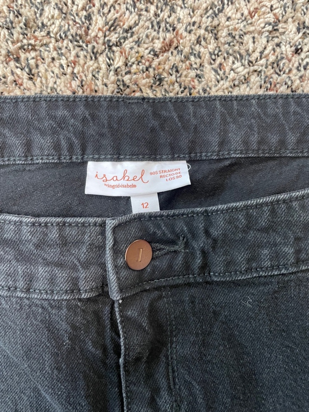 Isabel Maternity Women's Black Cargo Maternity Jeans Size 12 | NWT - Picture 4 of 7